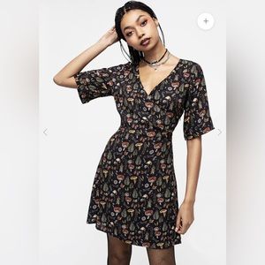 Luthien Faux-Wrap Mini Dress